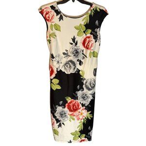 Kate & Lily Floral Print Dress Size 10 black multi stretch floral women dress